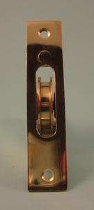 THD253/EB 1.75" Brass Wheel Pulley, with Square Steel Faceplate in Electro Brass