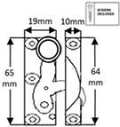 THD079L Claw Fastener - Knurled Knob - Locking
