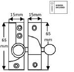 THD097N Straight Arm Fastener - Narrow - Flat Round Knob