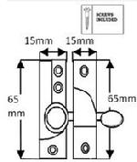 THD101N Straight Arm Fastener - Narrow - Oval Knob