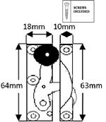 THD108WBL Clo Fastener - Locking - Black Wood Knob