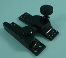THD078/BLP Straight Arm Fastener - Knurled Knob - Standard in Black Polished