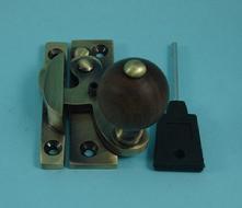 THD108WRL/AB Claw Fastener - Locking - Rosewood Knob in Antique Brown