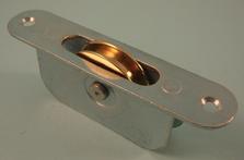 THD252 1.75" Brass Wheel Pulley, Radius Steel Galvanised Faceplate