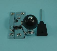 THD108CBL/CP Claw Fastener - Locking - Black Ceramic Knob in Chrome Plated