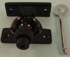 THD161L/BLP Brighton Fastener - Standard - Locking in Black Polished