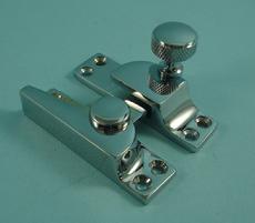 THD078/CP Straight Arm Fastener - Knurled Knob - Standard in Polished Chrome