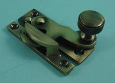 THD079/AB Claw Fastener - Knurled Knob - Non Locking in Antique Brass