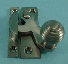 THD113/SNP Claw Fastener - Reeded Knob - Non Locking in Satin Nickel Plated