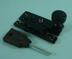 THD079L/BLP Claw Fastener - Knurled Knob - Locking in Black Polished