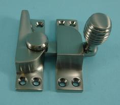 THD103/SNP Straight Arm Fastener - Standard - Old Beehive Knob in Satin Nickel Plated