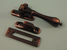 THD174/AC Tear Drop Casement Fastener With Hook & Mortice Plate in Antique Copper