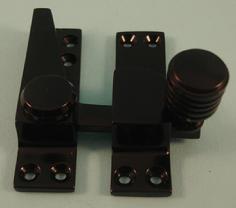 THD176/BLP Straight Arm Fastener - Non locking - Beehive Knob in Black Polished
