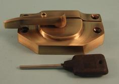 THD194L/AB Modern Fasteners - Locking - Antique Brass