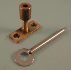 THD257/AB Brass Lockable Pin in Antique Brass