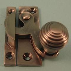 THD113/AN Claw Fastener - Reeded Knob - Non Locking in Antique Nickel