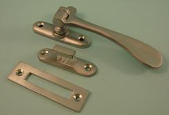 THD179/SCP Victorian Casement Fastener With Hook & Mortice Plate in Satin Chrome 