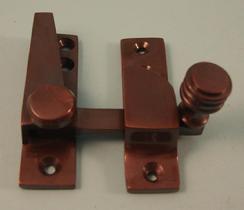 THD184/BRO Straight Arm Fastener - Non Locking - Reeded Knob in Bronze