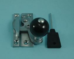 THD108CBL/SCP Claw Fastener - Locking - Black Ceramic Knob in Satin Chrome