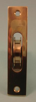 THD271 Ball Bearing - Standard Case, 1.75" Brass Wheel Pulley with a Square Solid Brass Faceplate