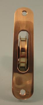 THD240 2"Sash Pulley with brass wheel with a Radius Solid Brass Faceplate