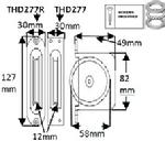 THD277 2 1/4" HD Brass Pulley - Square Faceplate