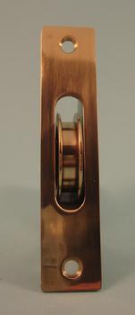 THD191 1.75" Sash Pulley with Brass Wheel with Square Solid brass Faceplate
