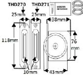 THD270 Ball Bearing - Standard Case, 1.75" Brass Wheel Pulley with Radius Solid Brass Faceplate