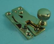 THD079/PB Claw Fastener - Knurled Knob - Non Locking in Polished Brass