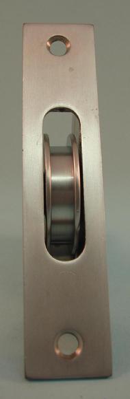THD191/SCP Brass Wheel, Square Brass Face Plate in Satin Chrome
