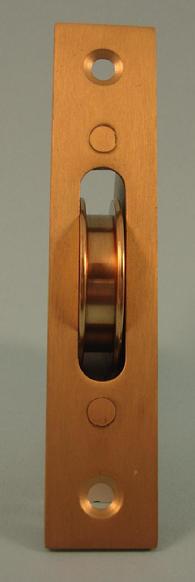 THD191/SB Brass Wheel, Square Brass Face Plate in Satin Brass