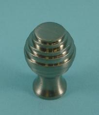 Reeded Knob in Satin Nickel Plated