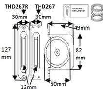 THD267 Heavy Duty 2" Pulley Square Faceplate
