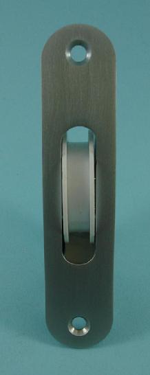 THD156/SCP Nylon Wheel Brass Radius Face Plate in Satin Chrome Plated