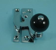 THD108CB/CP Claw Fastener - Non Locking - Black Ceramic Knob in Chrome Plated