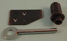 THD181THD181/AC Flush Lock Sash Stop C/W Key and Striker Plate in Antique Copper