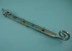 THD087/SNP 200mm Curly Tail Casement Stay in Satin Nickel
