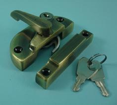 THD120L/AB Modern Cam Fastener - Key Locking in Antique Brass