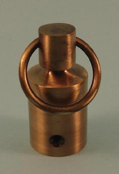 THD163E/AB Pole End in Antique Brass