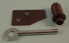 THD181/BRO Flush Lock Sash Stop C/W Key and Striker Plate in Bronze