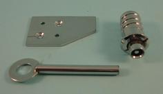 THD181/CP Flush Lock Sash Stop C/W Key and Striker Plate in Chrome Plated