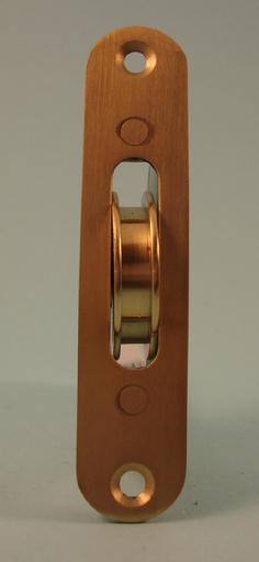 THD190/SB Brass Wheel, Radius Brass Face Plate in Satin Brass