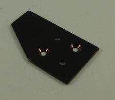 THD218/BLP Spare Striker Plate 50mm x 30mm in Black Polished