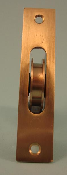 THD271/SB Ball Bearing - Standard Case, 1.75" Brass Wheel Pulley with Square Solid Brass Faceplate in Satin Brass