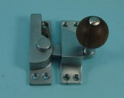 THD104WR/SCP Straight Arm Fastener - Rosewood Knob in Satin Chrome