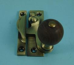 THD108WR/AB Claw Fastener - Non Locking - Rosewood Knob in Antique Brass
