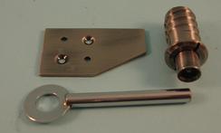 THD181/AN Flush Lock Sash Stop C/W Key and Striker Plate in Antique Nickel