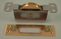 THD277 Ball Bearing - Heavy Duty, 2.25" Brass Wheel Pulley with Square Faceplate
