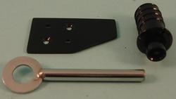 THD181/BLP Flush Lock Sash Stop C/W Key and Striker Plate in Black Polished