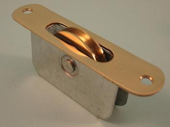THD138 Ball Bearing - Standard Case 2" Brass Wheel Pulley with Radius Solid Brass Faceplate